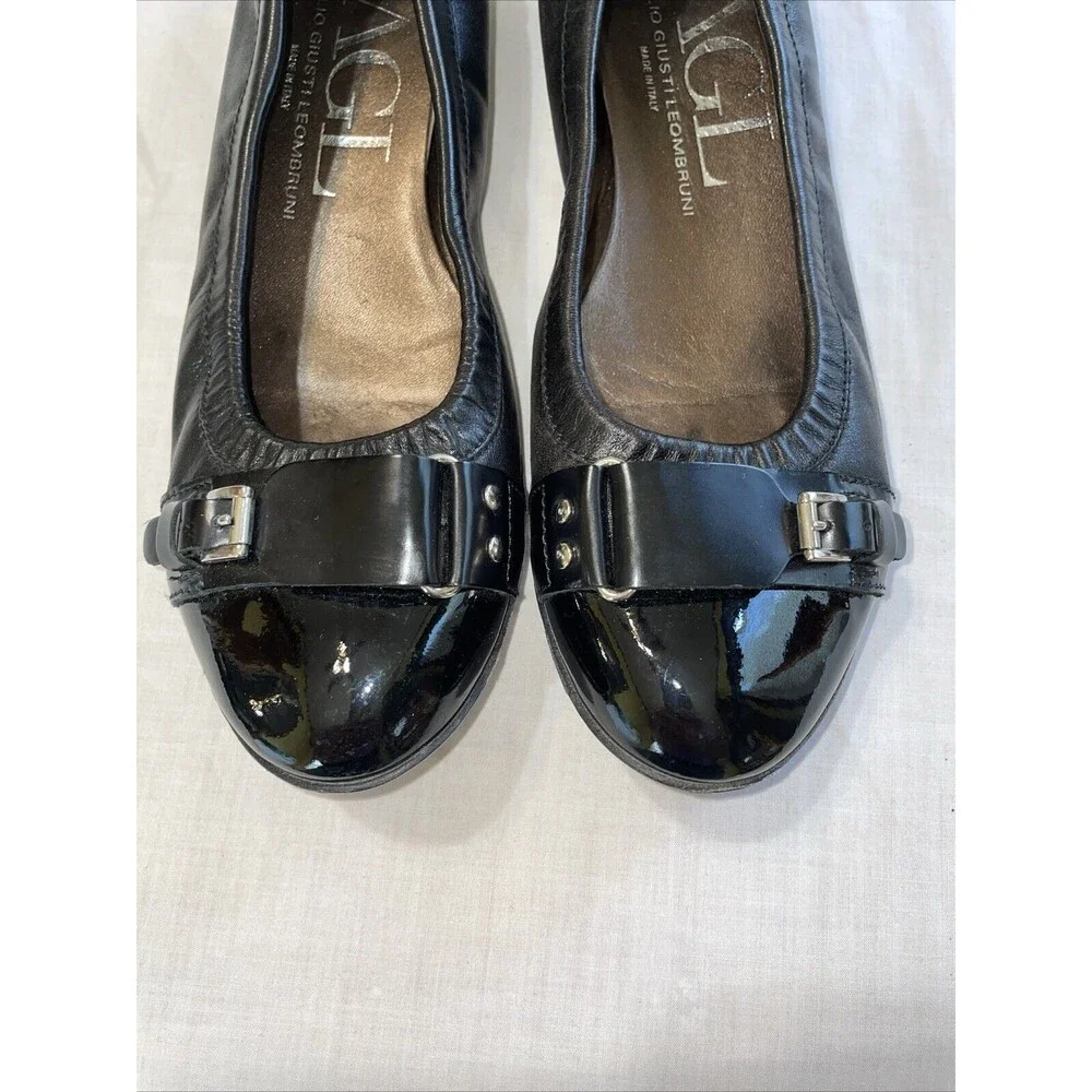 Attilio Giusti Leombruni Women’s Ballet Slippers Size 39.5 U.S. 8.5 M Black Lthr
